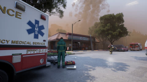 Firefighters Code Red gameplay screenshot 9 — realistic firefighting simulation